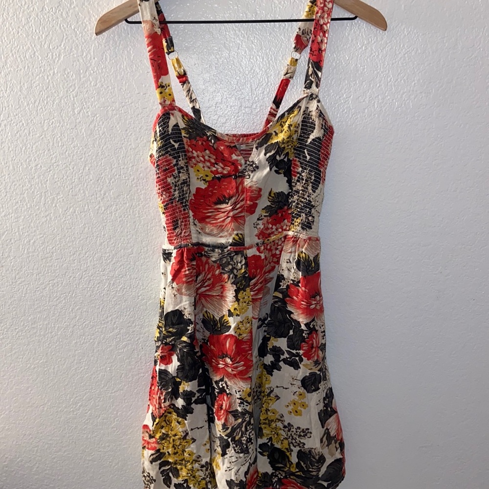 Kimchi Blue Urban Outfitters Cream Floral Dress